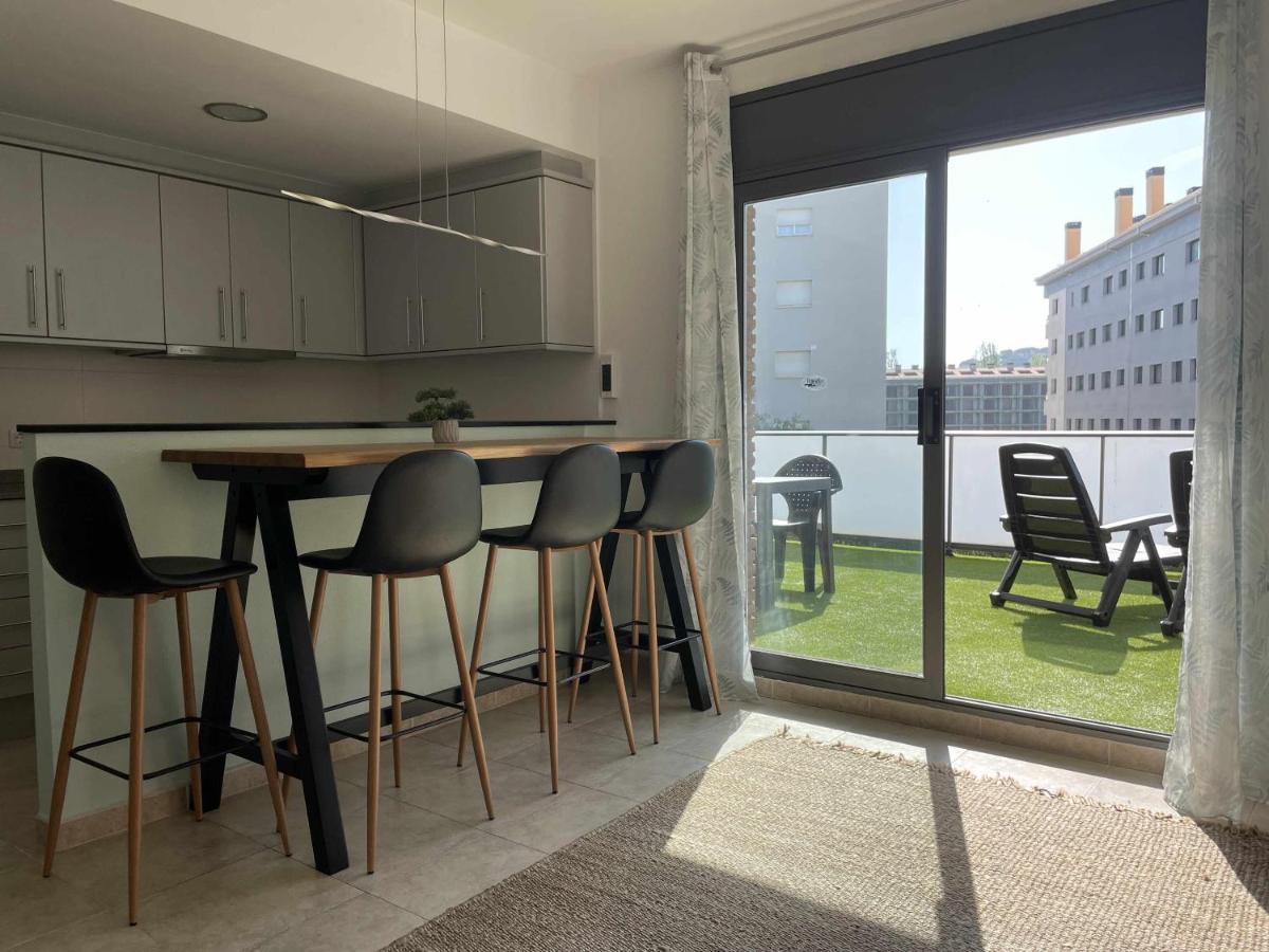 Solarium Con Terraza A 5 Minutos De La Playa Apartment Girona Bagian luar foto